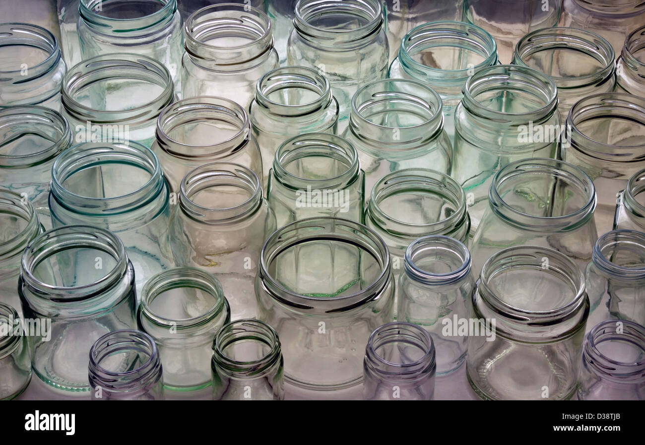 glass jars Stock Photo