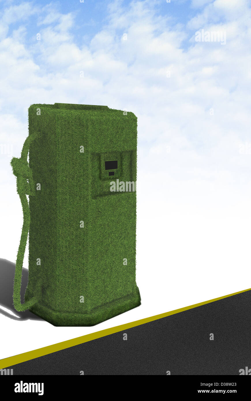 Green biofuel pump Stock Photo