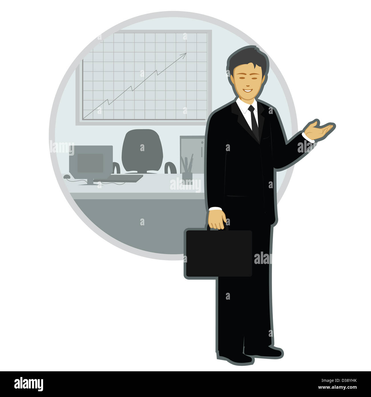 Businessman holding a briefcase Stock Photo