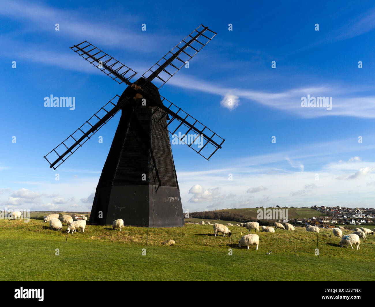 Beacon Mill, or New Mill, is a Grade II listed smock mill at Rottingdean, East Sussex, England Stock Photo
