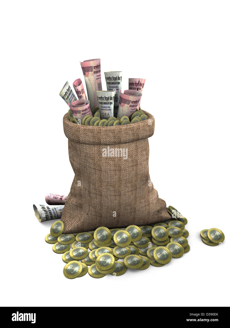 Bag of money Stock Photo