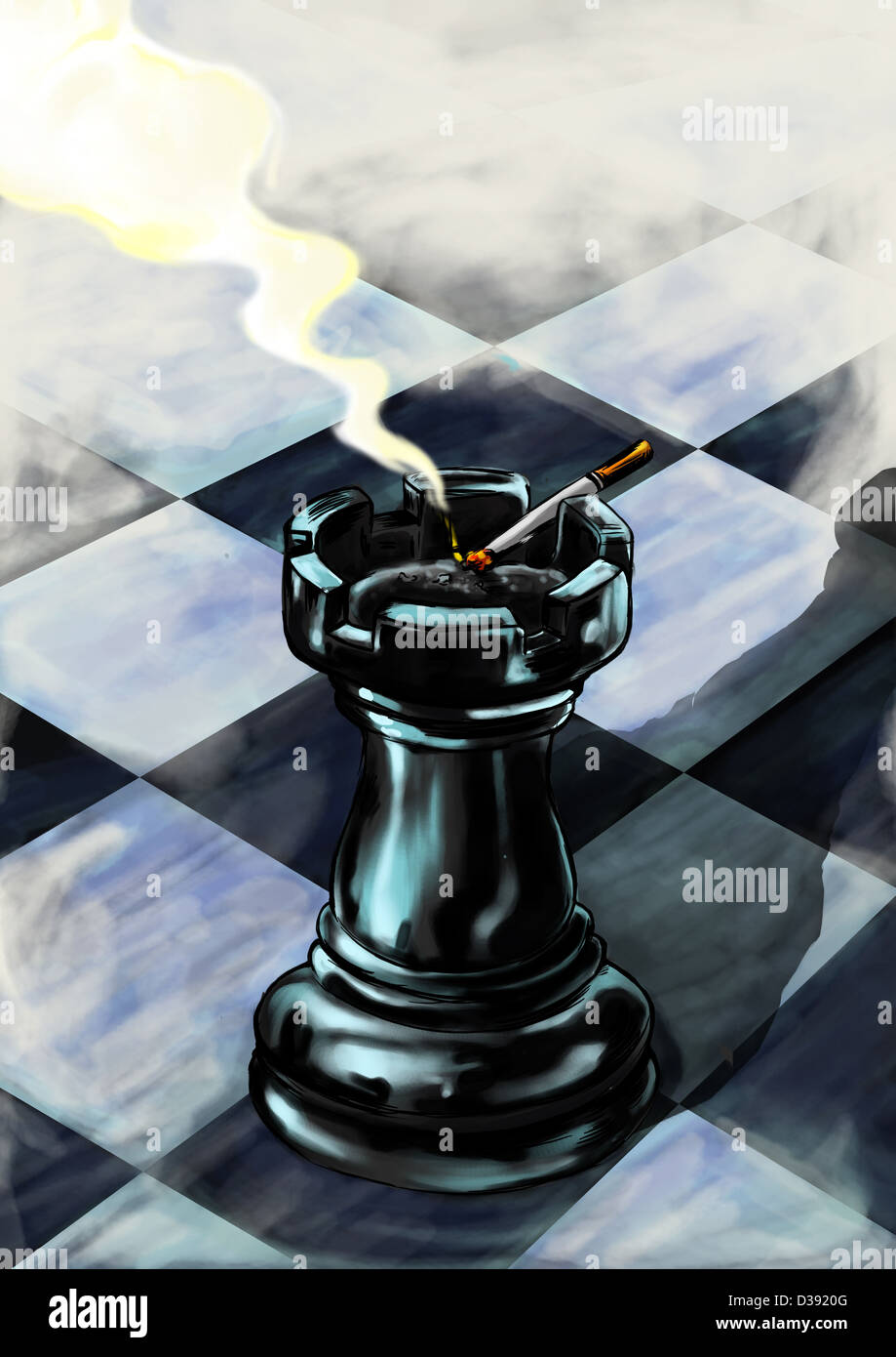 Rook chess piece, illustration - Stock Image - F011/3128 - Science Photo  Library