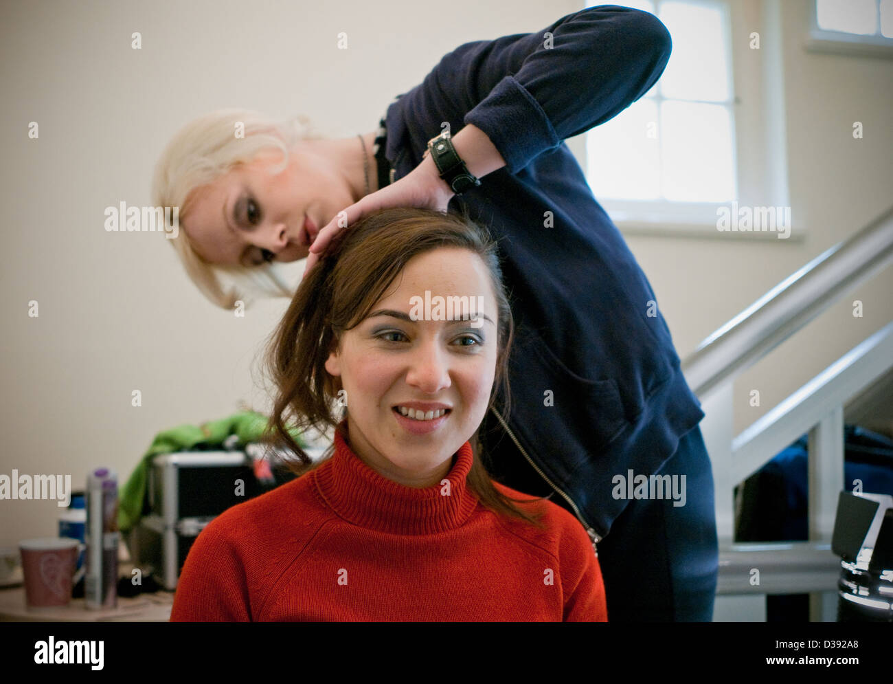 Berlin, Germany, makeup artist and actress in the mask Stock Photo Alamy