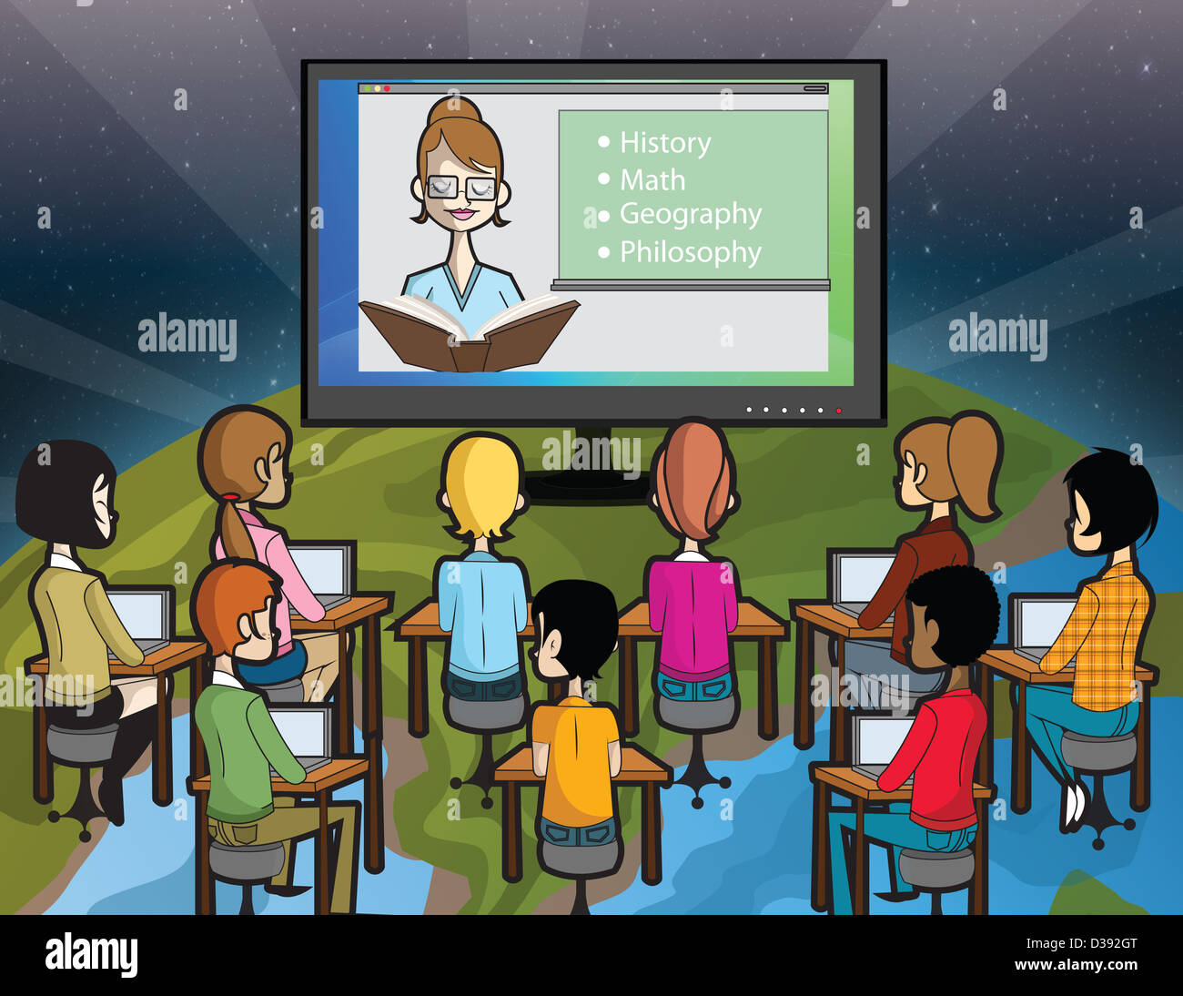 Online education Stock Photo