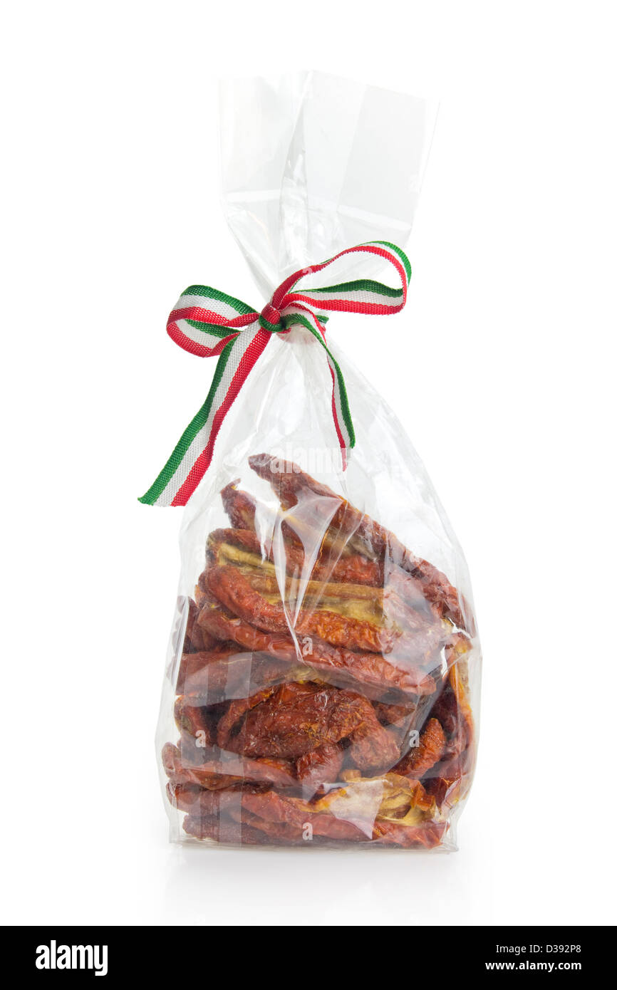 wrapped Italian dried tomatoes Stock Photo