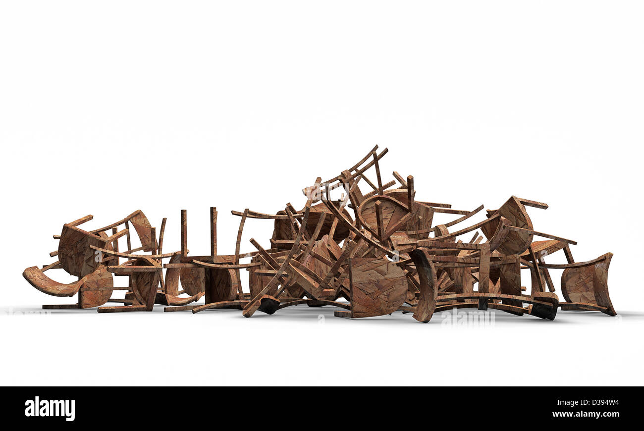 wooden chairs isolated on white background Stock Photo - Alamy