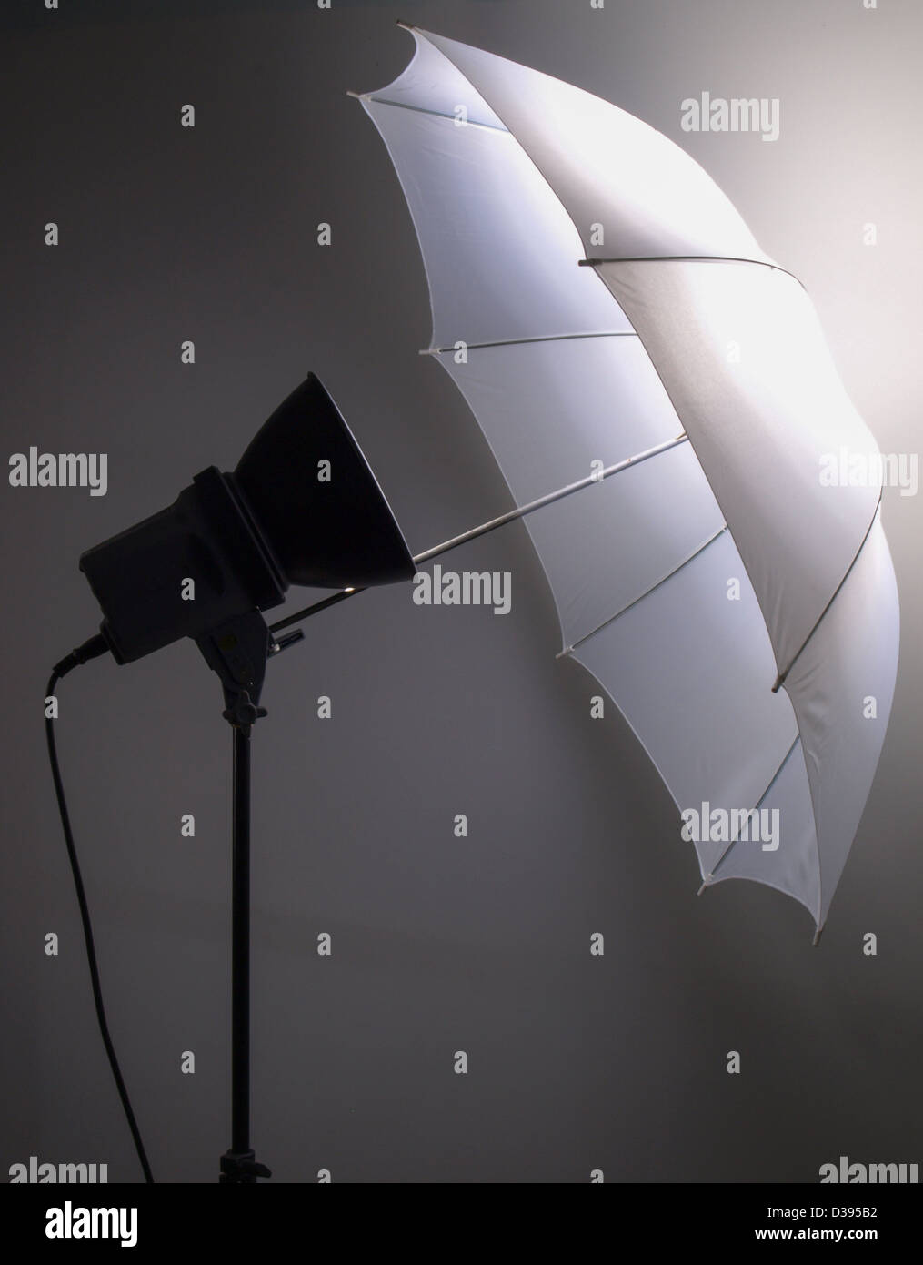 A light reflector umbrella used in photo studio Stock Photo Alamy
