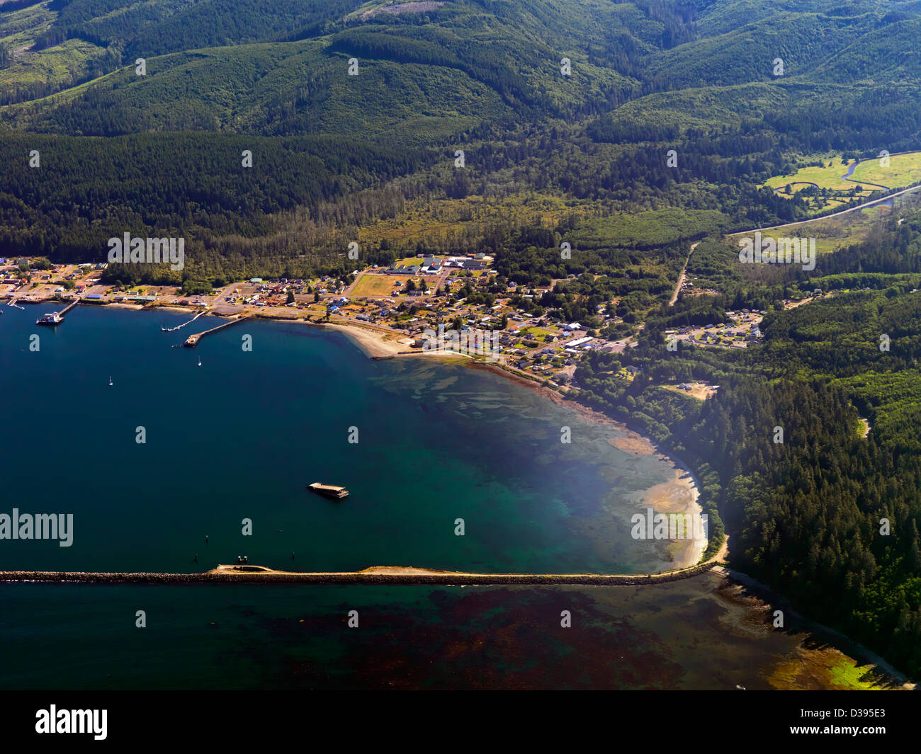 Neah Bay on the Washington coast an aerial photo of the Native