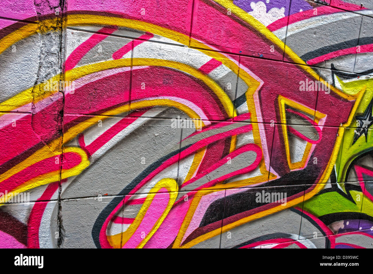 Abstract drawing graffiti on a street wall Stock Photo Alamy