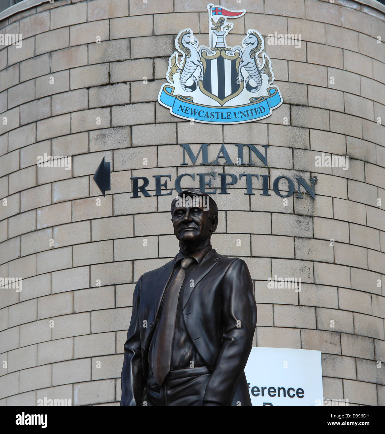 Bobby Robson Statue outside St James' Park, Newcastle United Stock