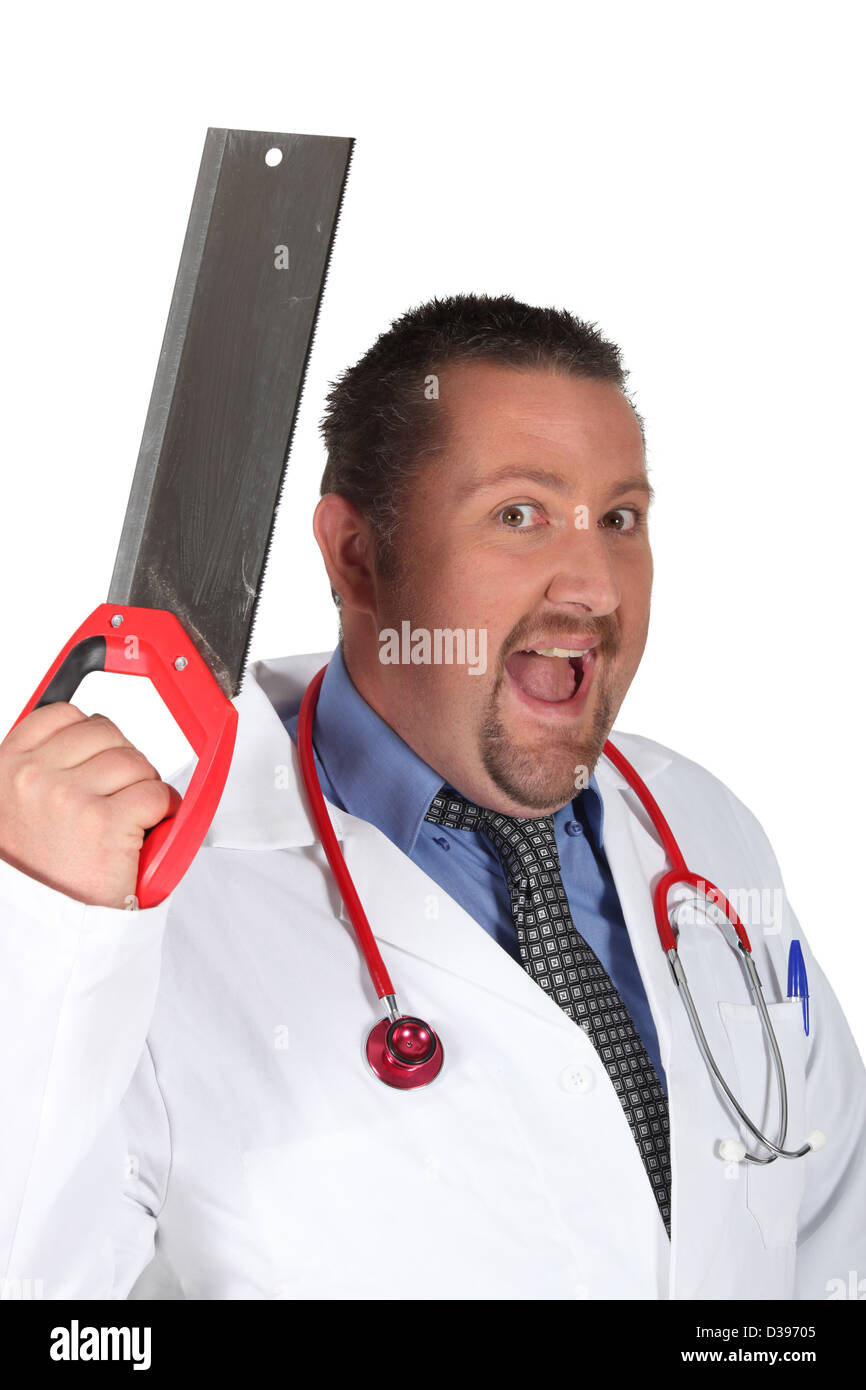 Doctor with saw hi res stock photography and images Alamy