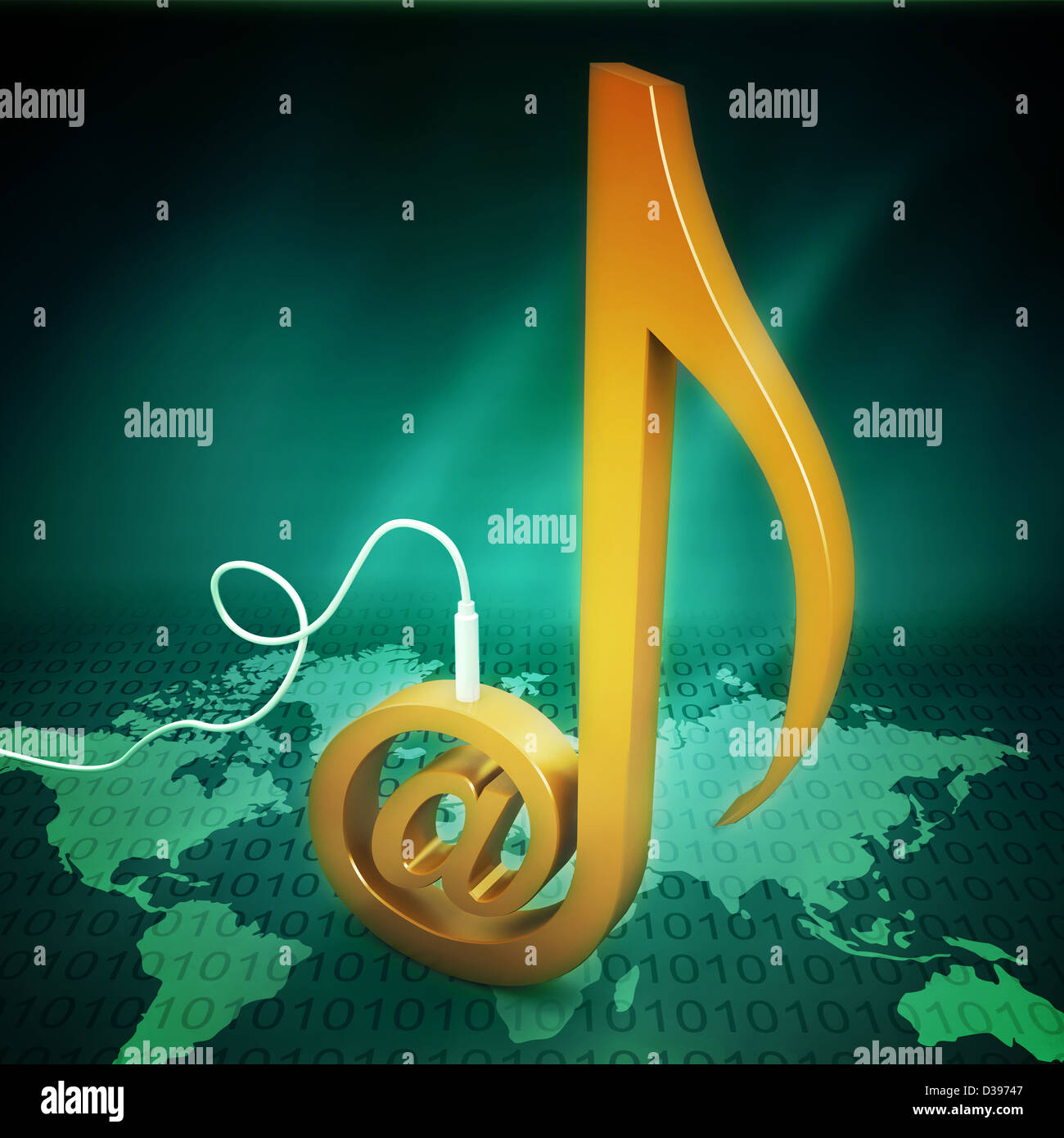 Conceptual illustration of global music downloading and sharing Stock Photo Alamy