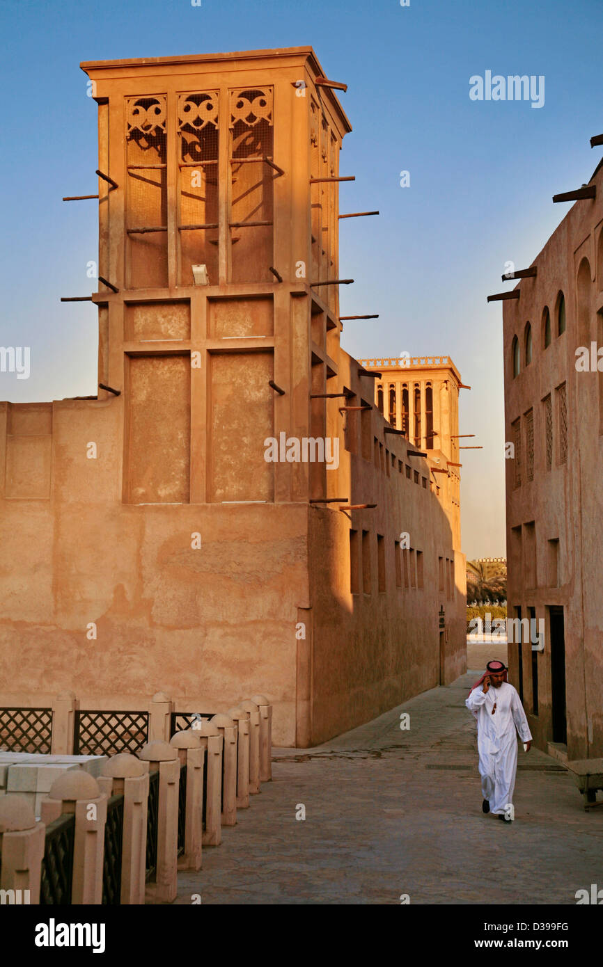 UAE Emirat of Dubai Bastakyia heritage village at Bur Stock Photo
