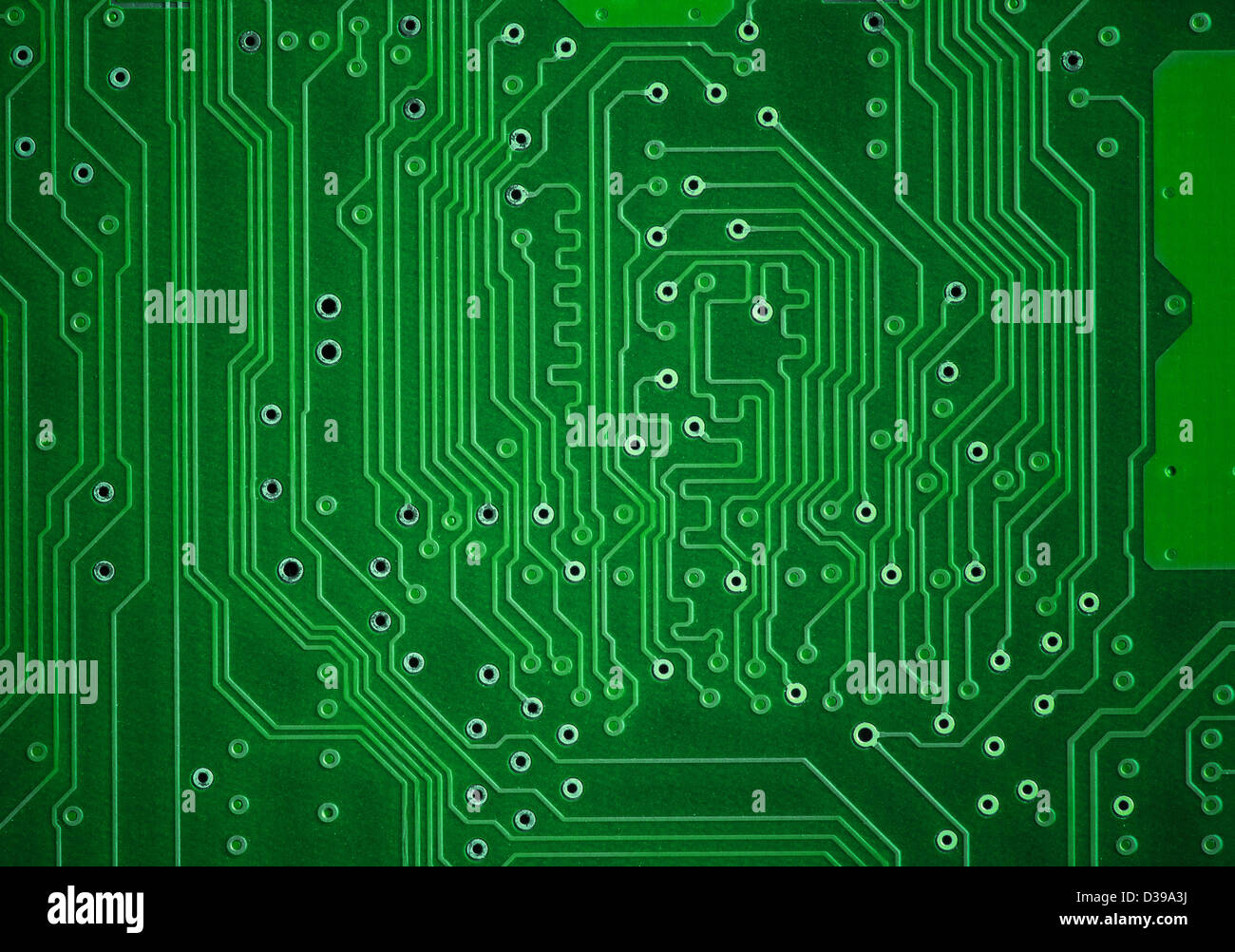 Green circuit plate background Stock Photo