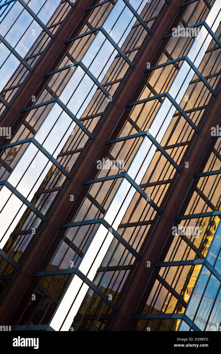 High rise building glass curtain wall and office building hi-res stock ...