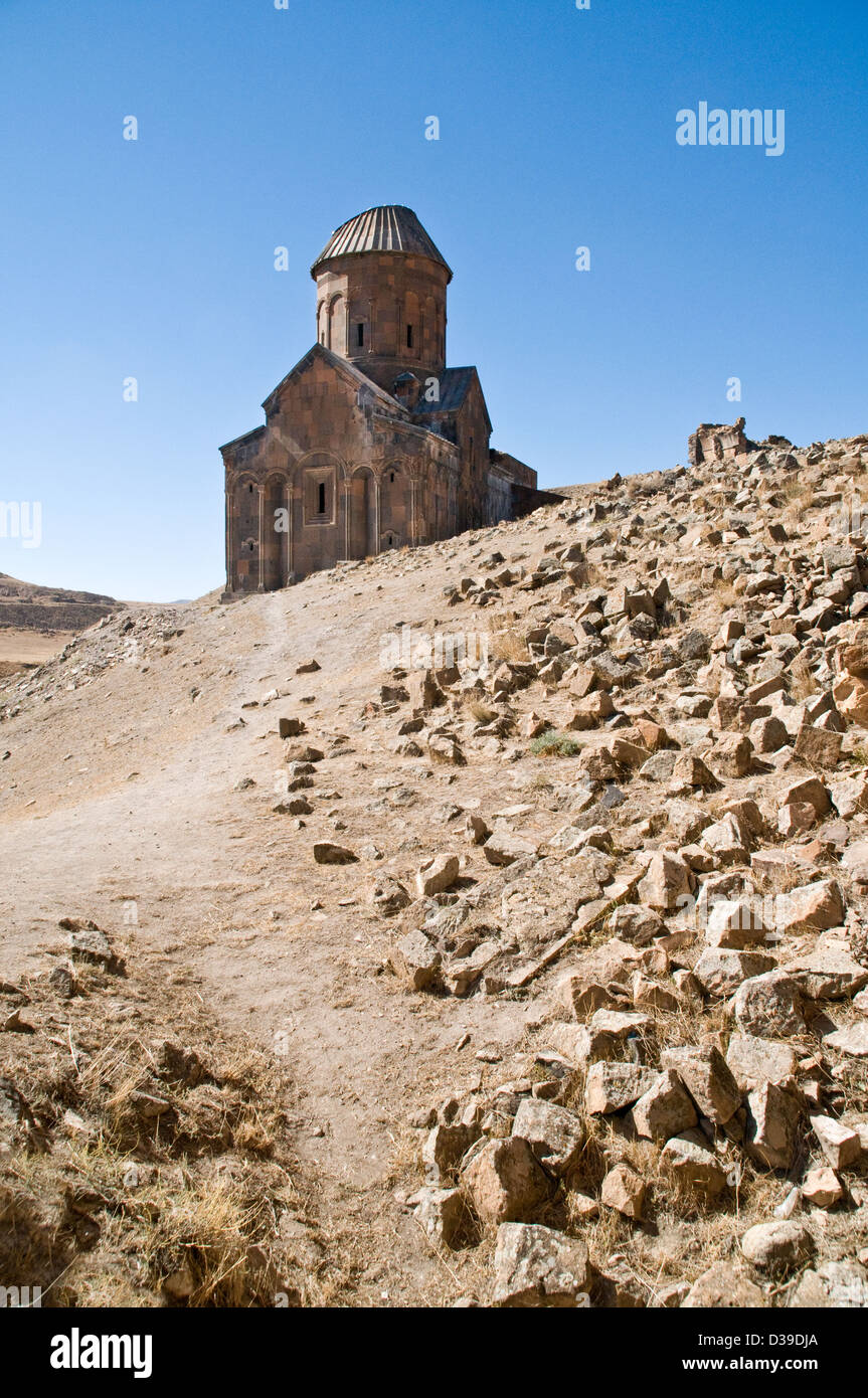 An exterior view of the medieval church of St Gregory in the ancient Armenian city of Ani, in eastern Turkey. Stock Photo