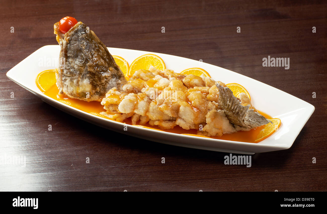 chinese cuisine .baked perch.rockfish Stock Photo Alamy
