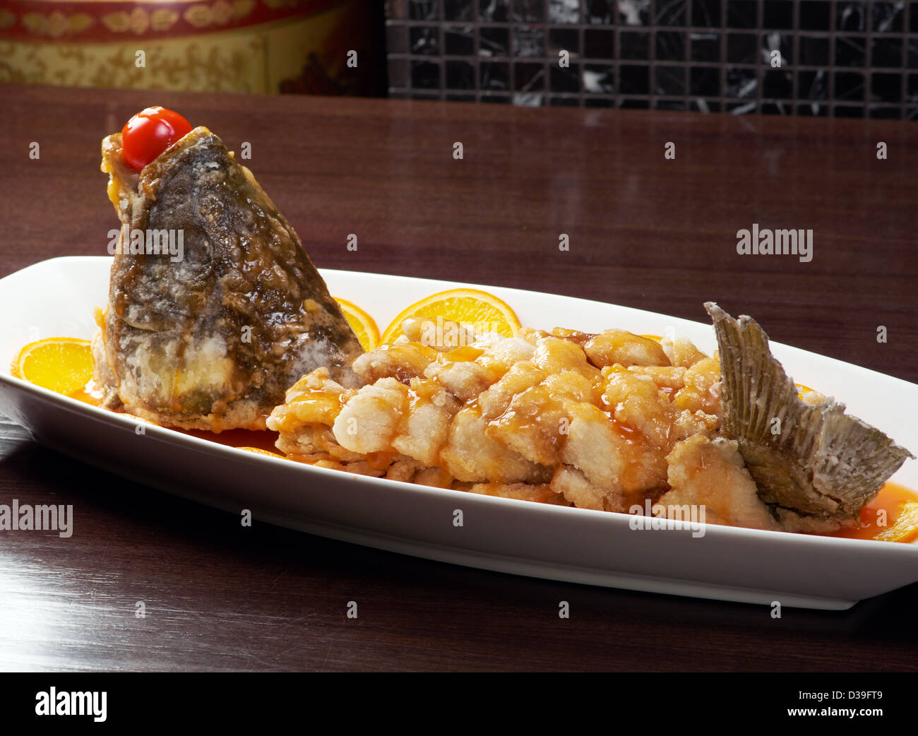 chinese cuisine .baked perch.rockfish Stock Photo Alamy