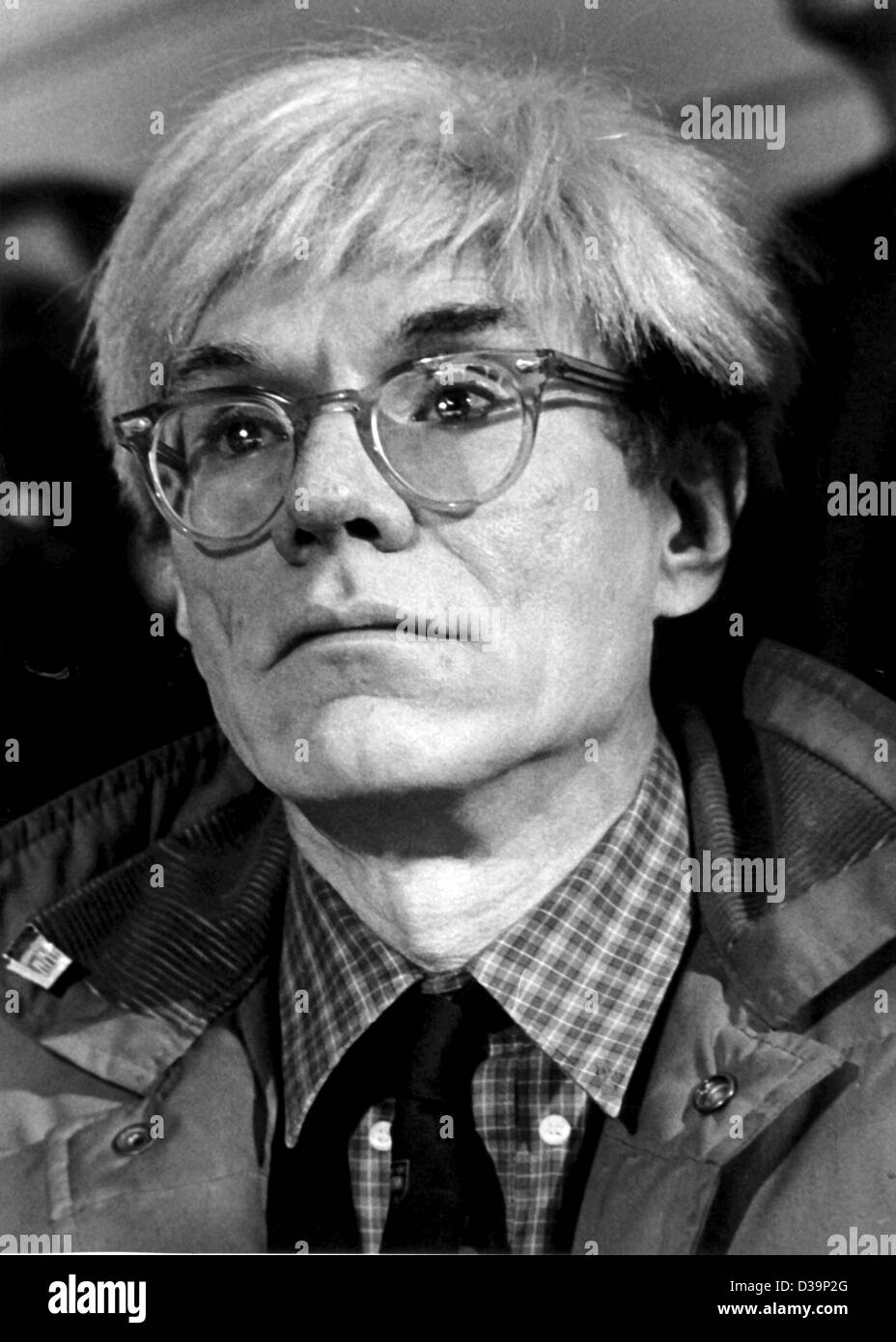 (dpa files) - The American artist Andy Warhol (1928 - 1987), pictured in Berlin, 3 March 1982. Warhol is considered founder and major figure of the pop art movement. Stock Photo