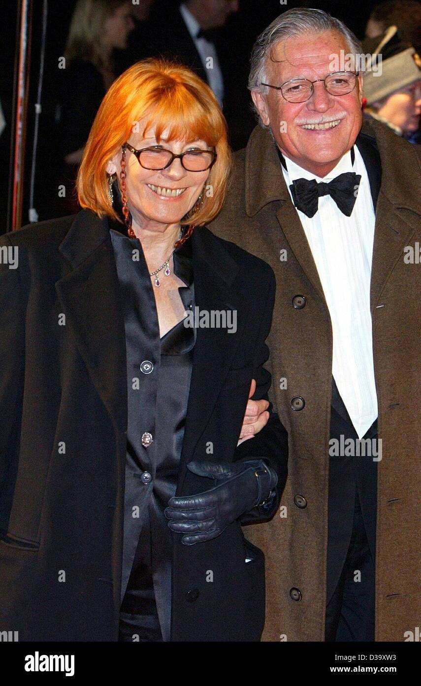 (dpa) - Germany's Michael Ballhaus, director of photography for many Hollywood movies, and his wife Helga arrive to the European Film Prize award show in Berlin, 6 December 2003. Stock Photo