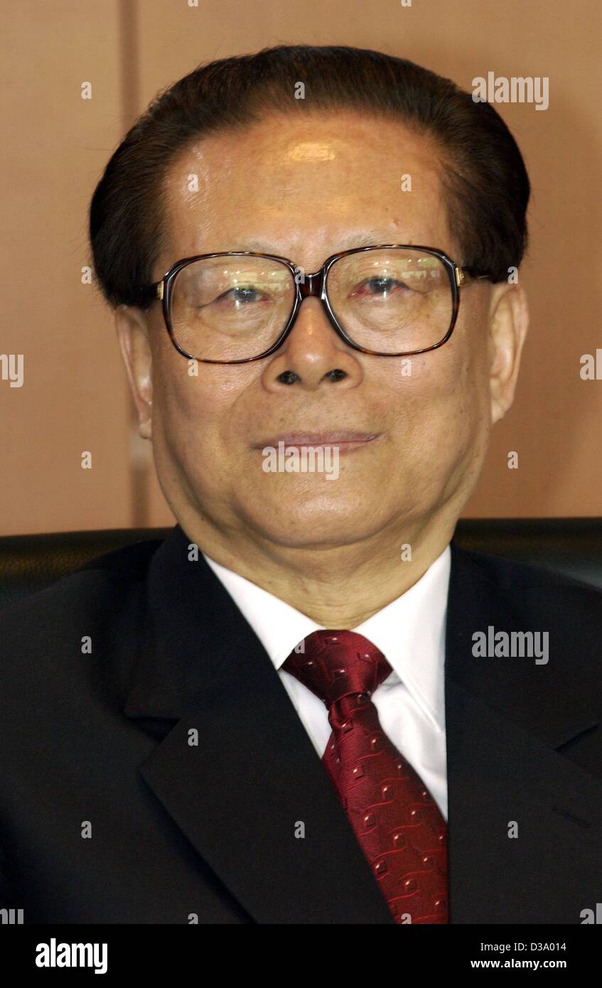 (dpa) - Chinese President Jiang Zemin during his six-day state visit to Germany in Berlin, 9 April 2002. Stock Photo