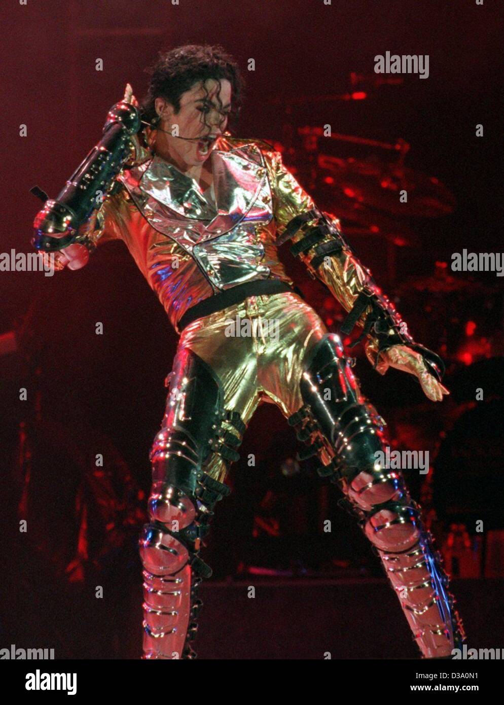 dpa files) - US pop star Michael Jackson performs on stage during