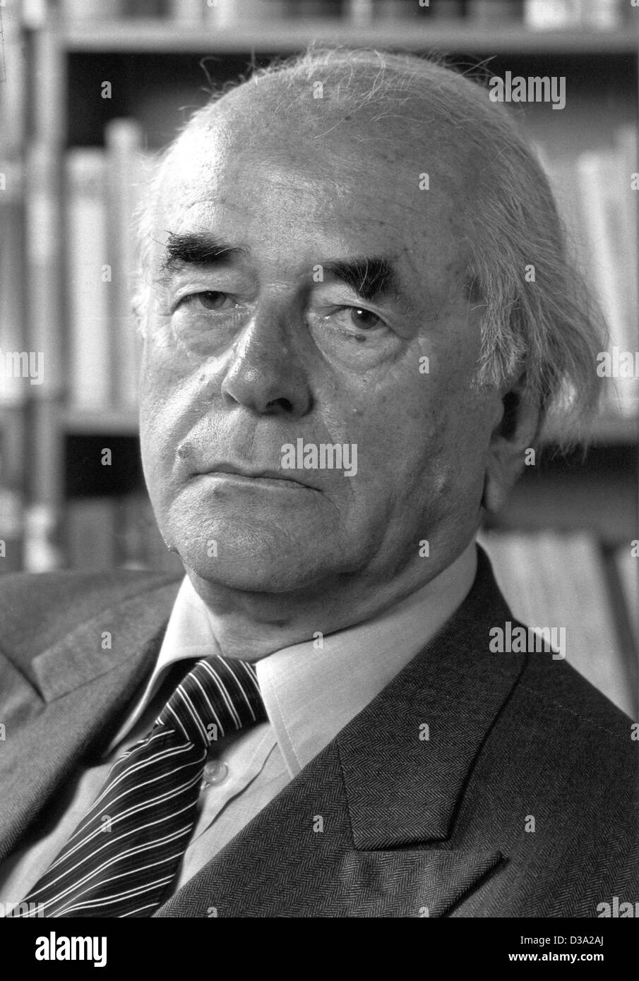 (dpa files) - Albert Speer (1905 - 1945), German architect and former Minister for Armament and Ammunition in the Third Reich, pictured at the International Bookfair in Frankfurt, October 1978. Speer was the leading architect in Nazi Germany and held several offices in the regime. He created the Nur Stock Photo