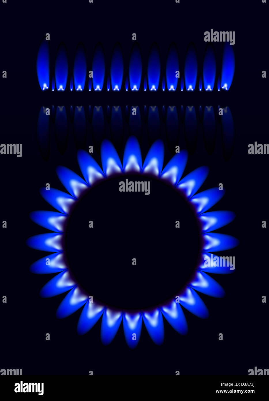 Natural gas flame isolated on black background Stock Photo Alamy