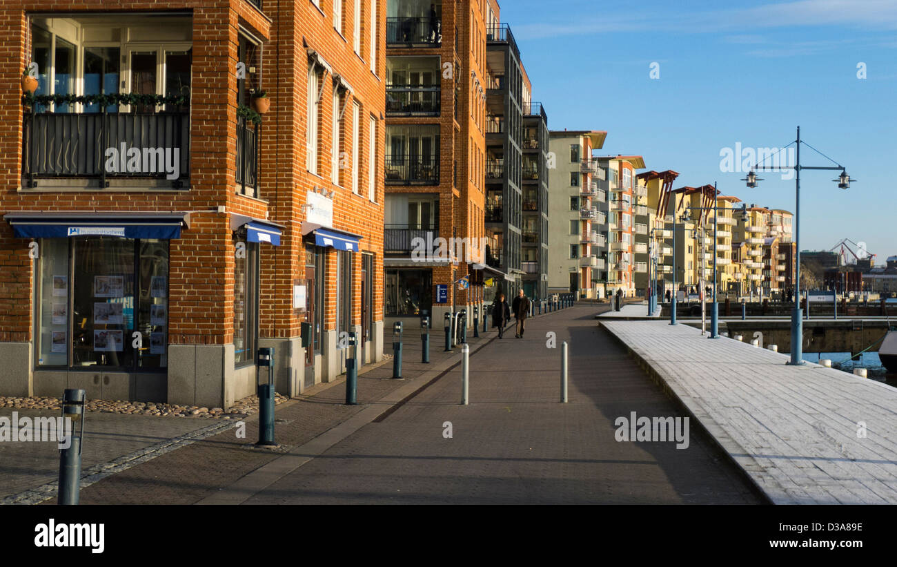 New apartmentbuildings in the old shipyard Eriksberg on Hisingen