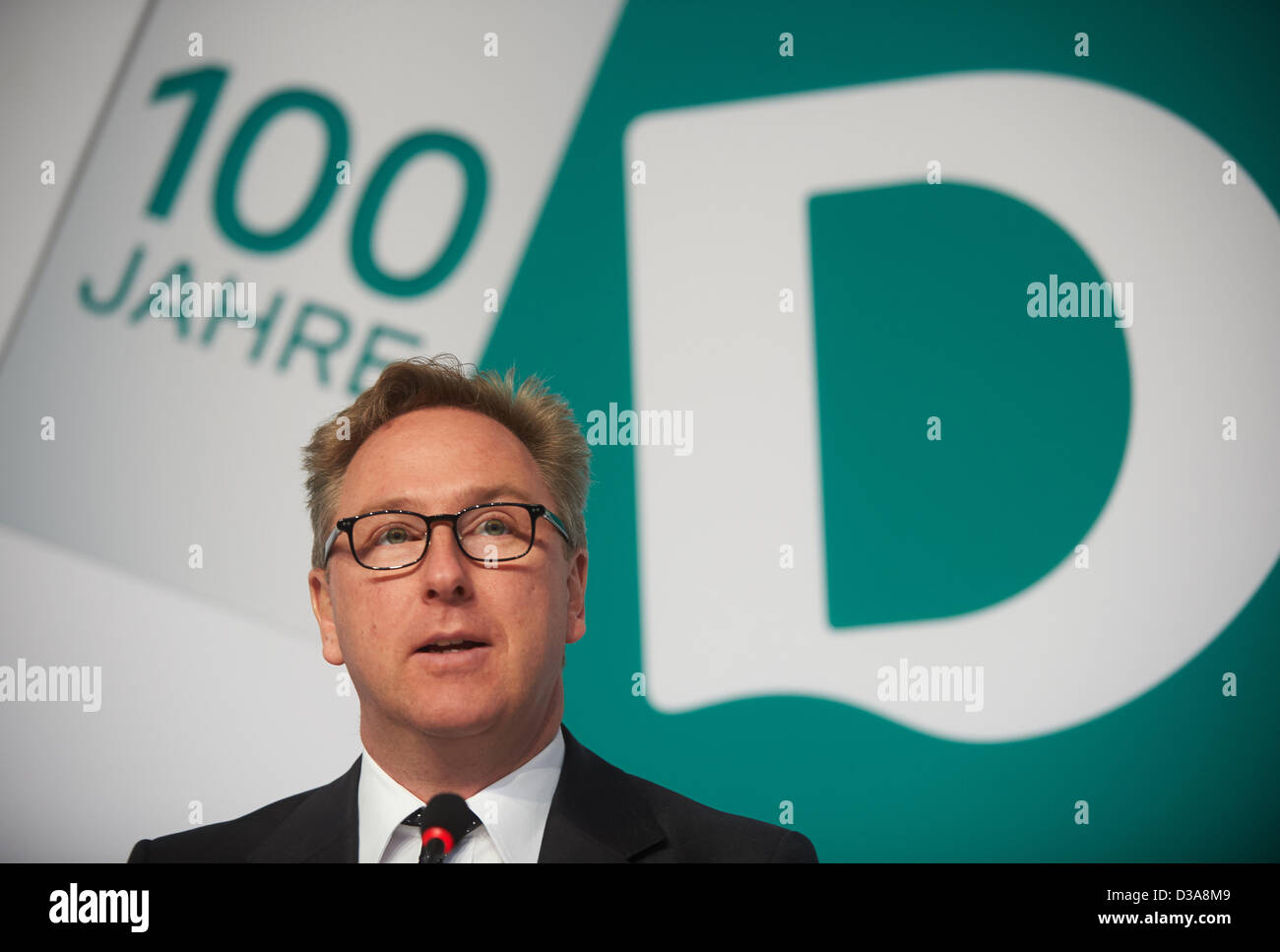 Chairman of the Administrative Board at Deichmann SE, CEO Heinrich Deichmann,  speaks during a press conference on the 100th anniversary of the shoe  fashion chain in Esssen, Germany, 14 February 2013. Photo: