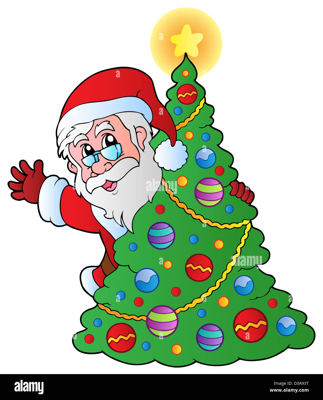Christmas Santa Claus 4 picture illustration Stock Photo Alamy
