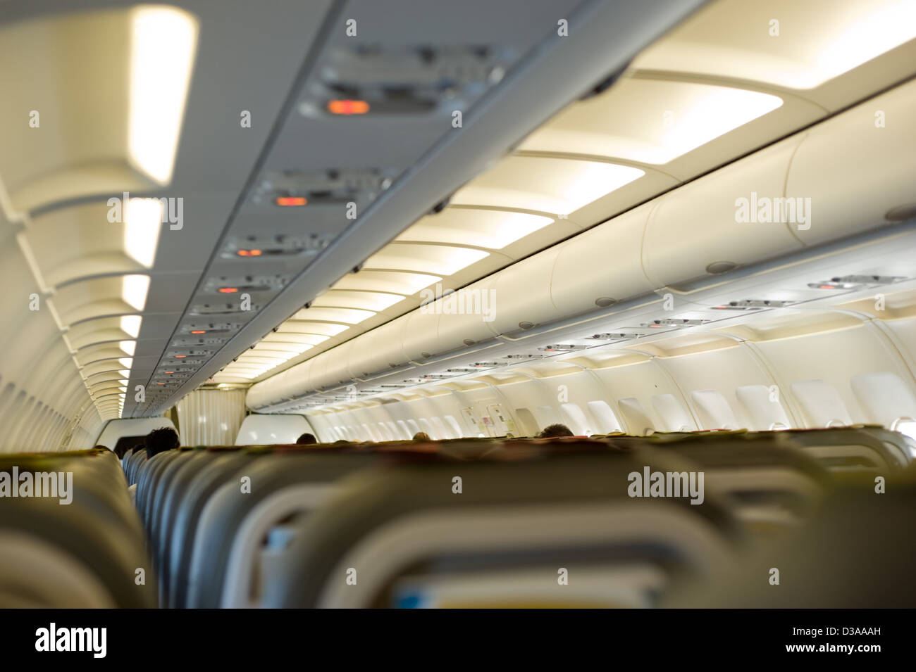 Inside the plane. Stock Photo