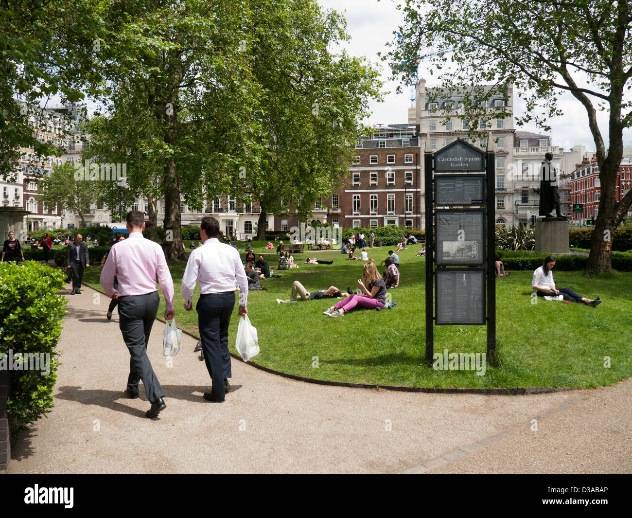 Cavendish Square Gardens in London UK Stock Photo