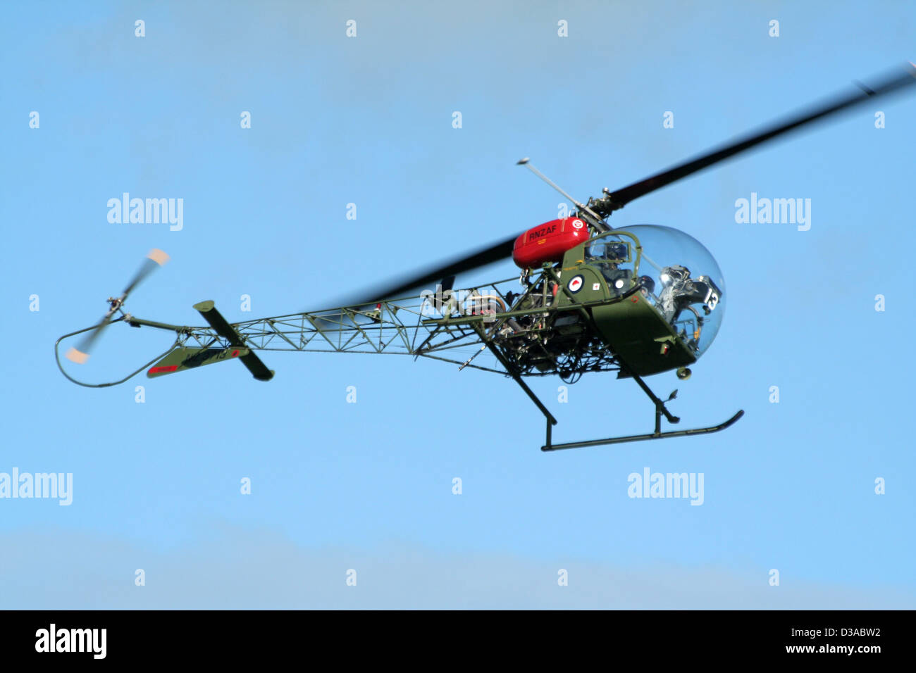 Royal New Zealand Air Force Bell-47 Sioux helicopter Stock Photo