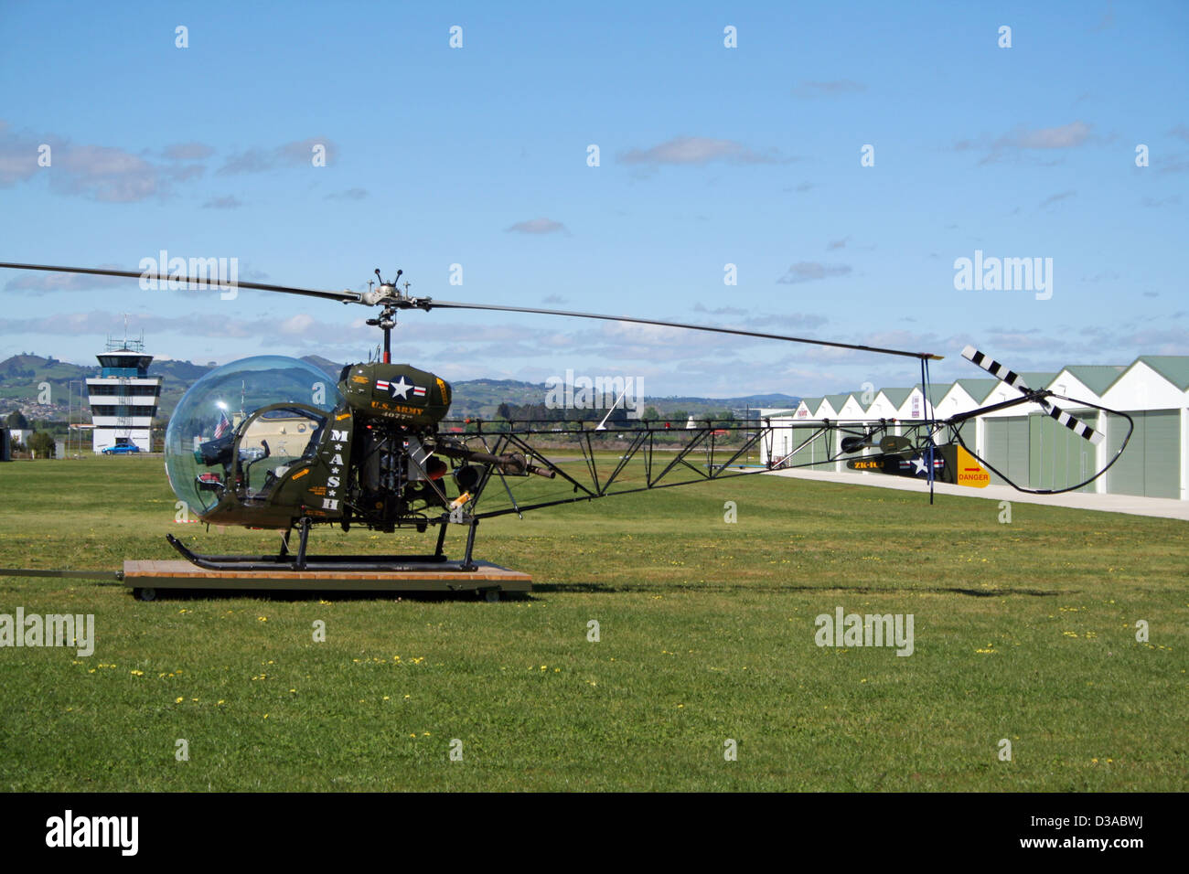 M.A.S.H. Bell 47 helicopter in New Zealand Stock Photo