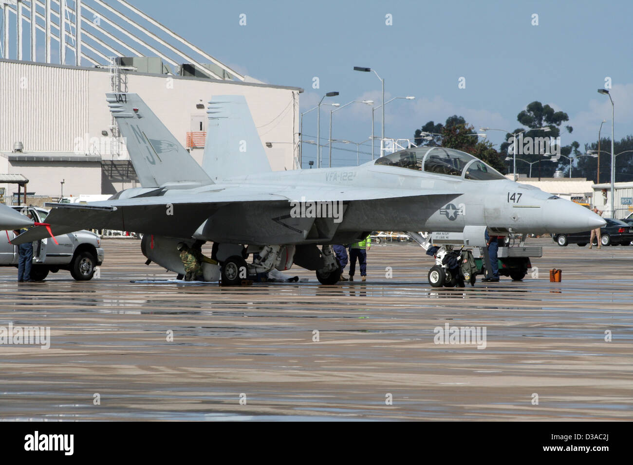US Marines F/A-18E Super Hornet at the Marine Corps Air Station Miramar, California Stock Photo