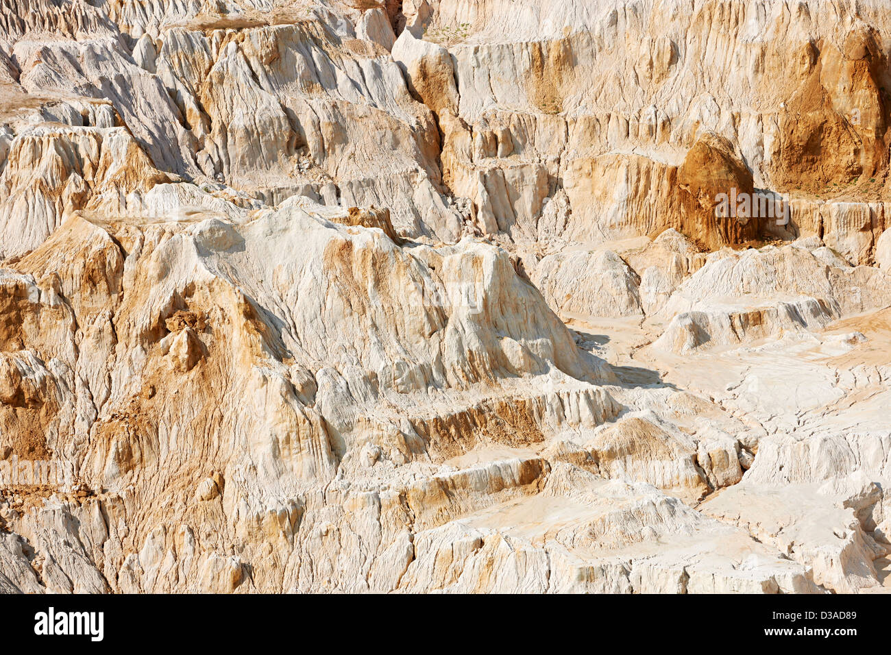 Old limestone and kaolin quarry to produce china clay and porcelain Stock Photo