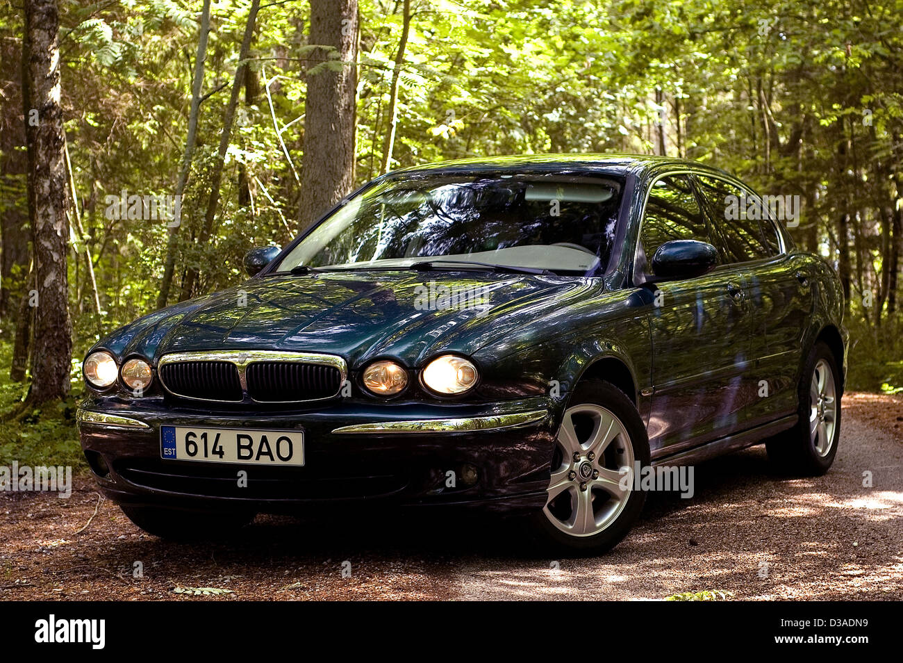 Jaguar X-Type in a nice background Stock Photo