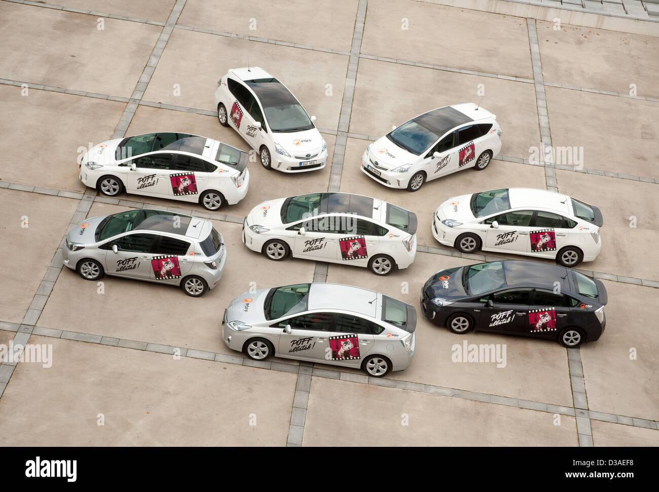 New Toyotas on a photoshoot Stock Photo