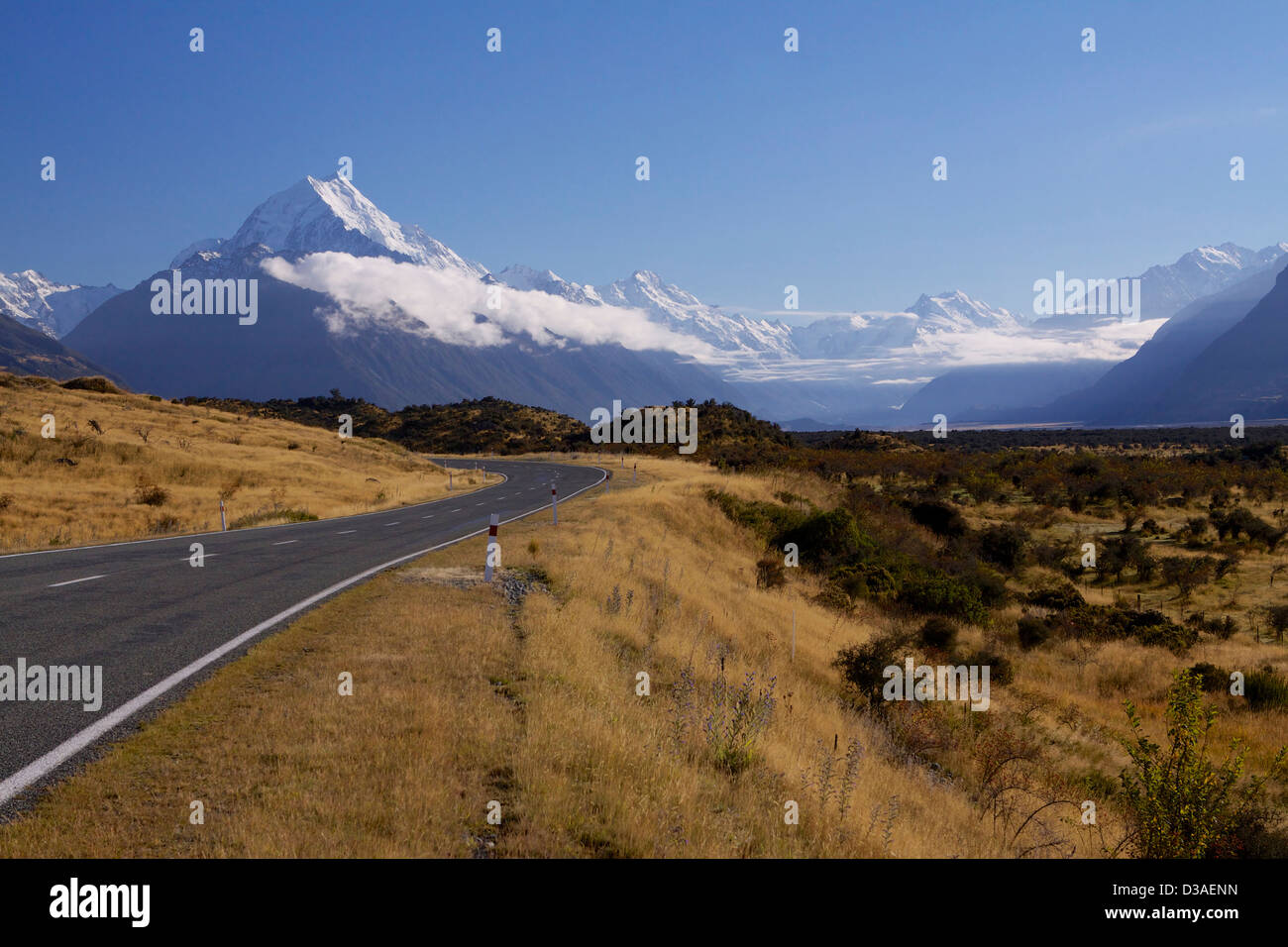 Mount Cook National Park South Island New Zealand Stock Photo