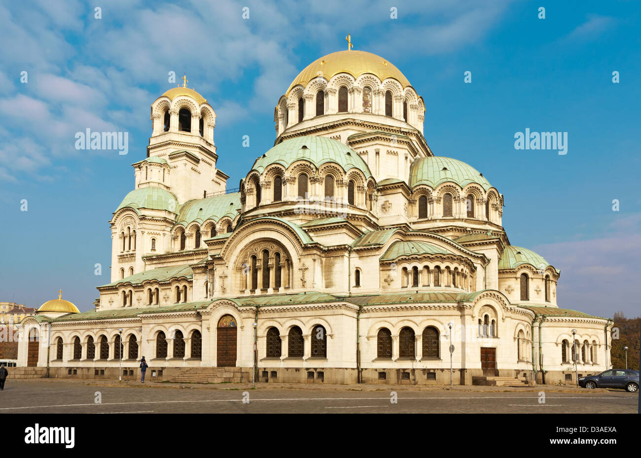 Cathedral church Alexander Nevski in the center of the Bulgarian capital Sofia Stock Photo