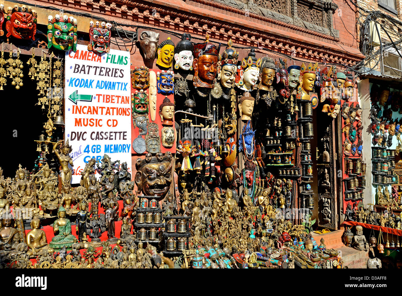 handicraft shop Swayambunath temple Kathmandu Nepal Stock Photo Alamy