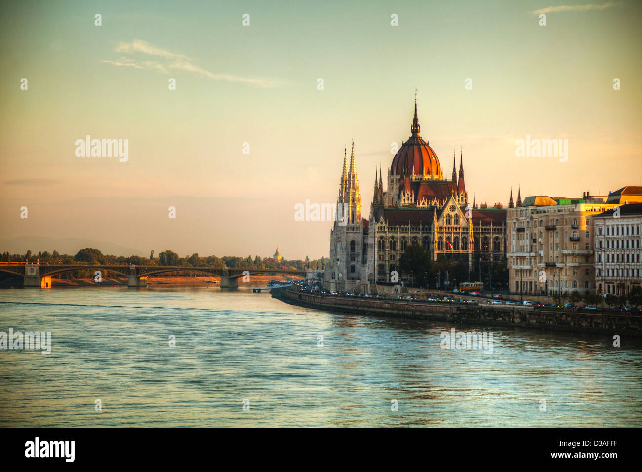 Hungarian Parliament building in Budapest at sunrise Stock Photo - Alamy