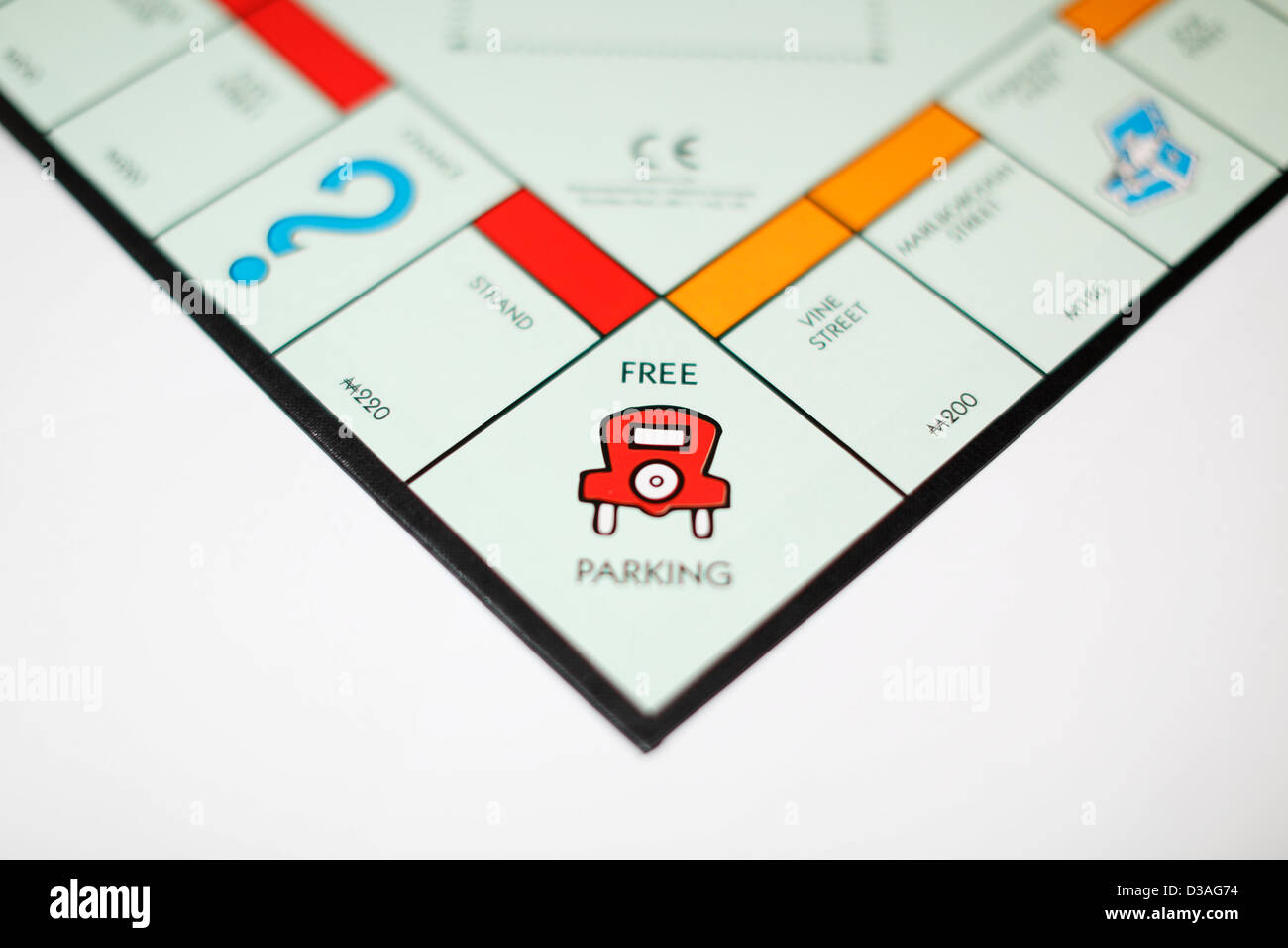 Free parking on monopoly board hires stock photography and images Alamy