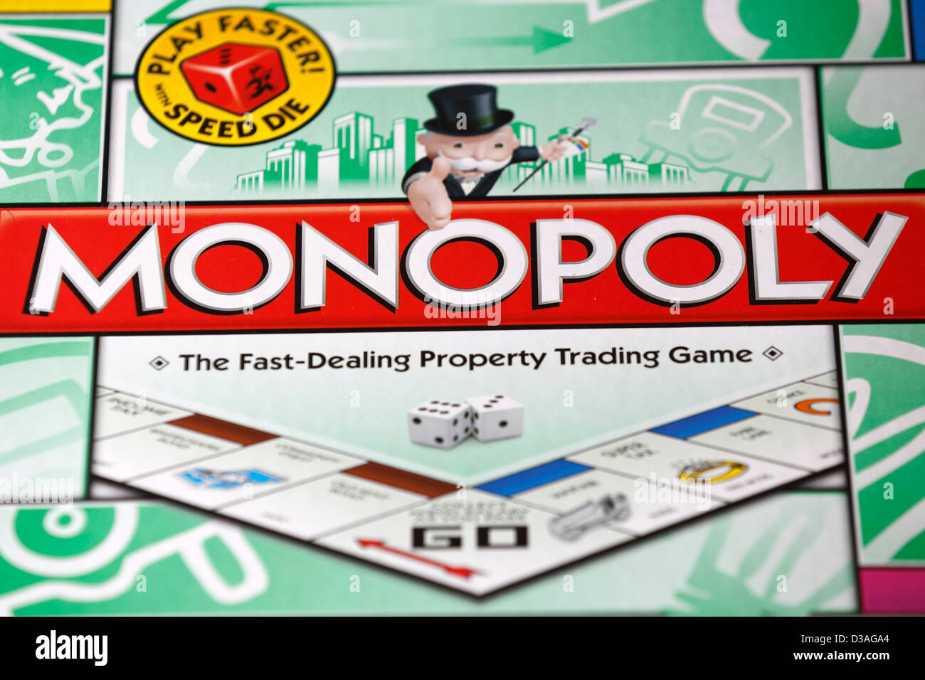 The box of a Monopoly board game Stock Photo - Alamy