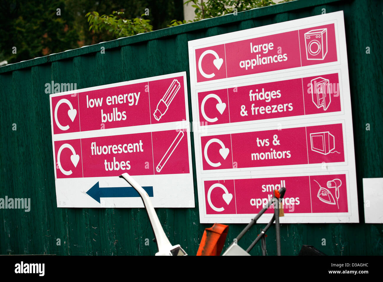 Recycling Centre for domestic use in Leeds Stock Photo Alamy