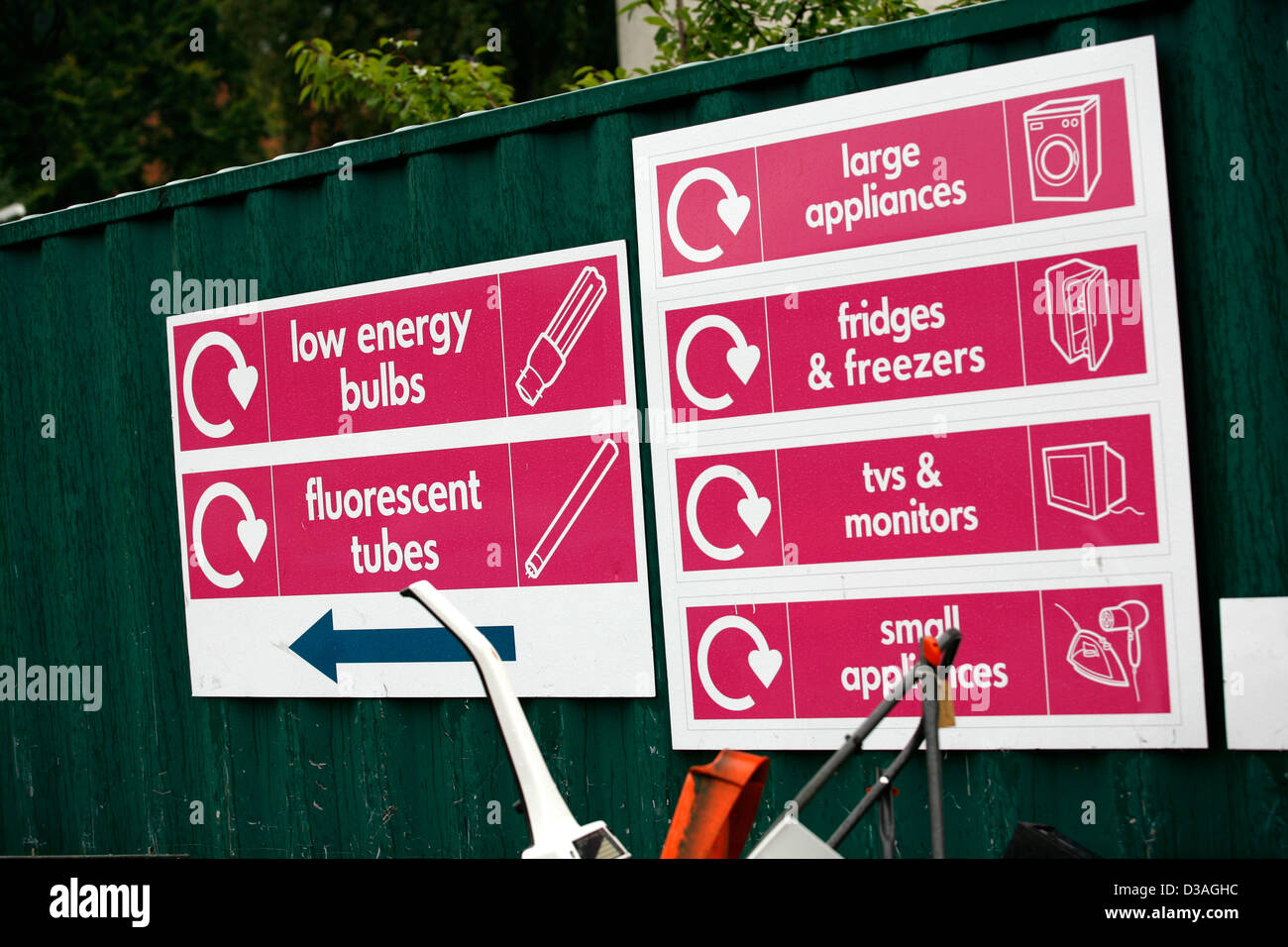 Recycling Centre  for domestic use in Leeds Stock Photo