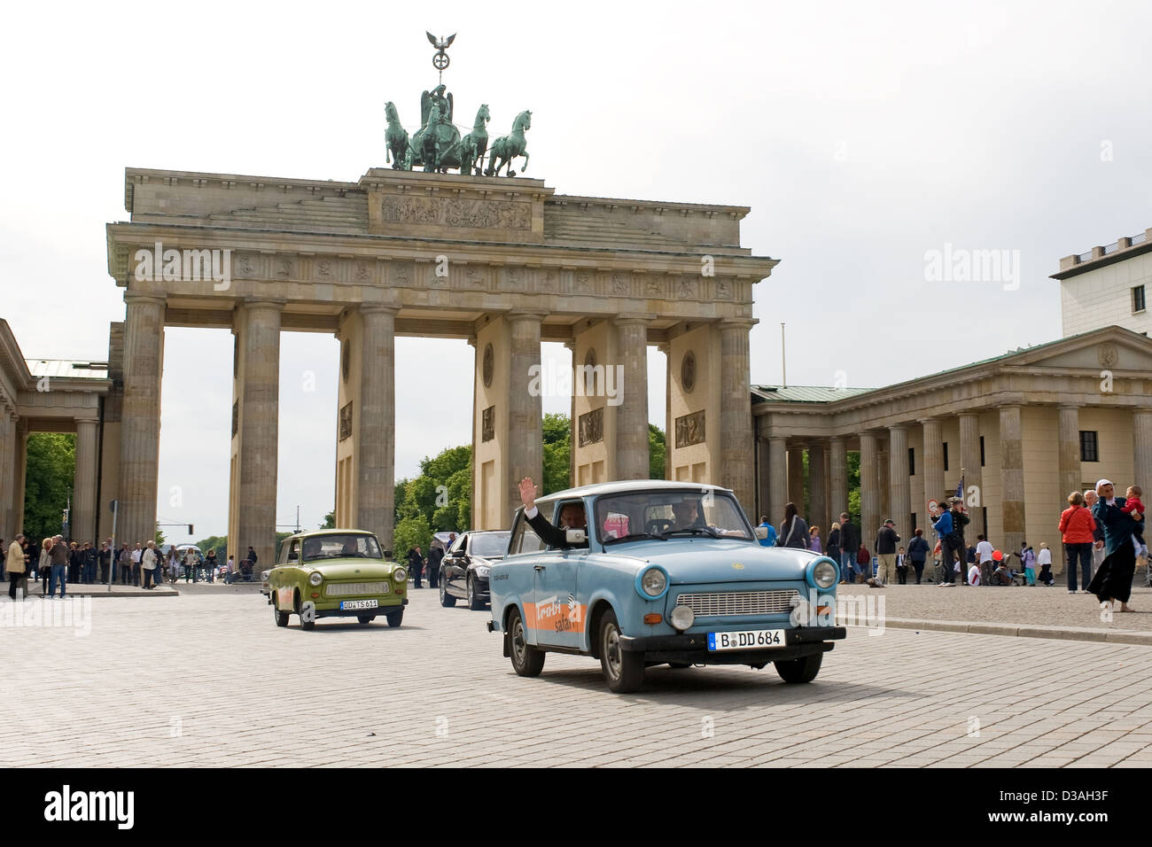 Berlin, Germany, the car rental company Trabi Trabi safari drive over