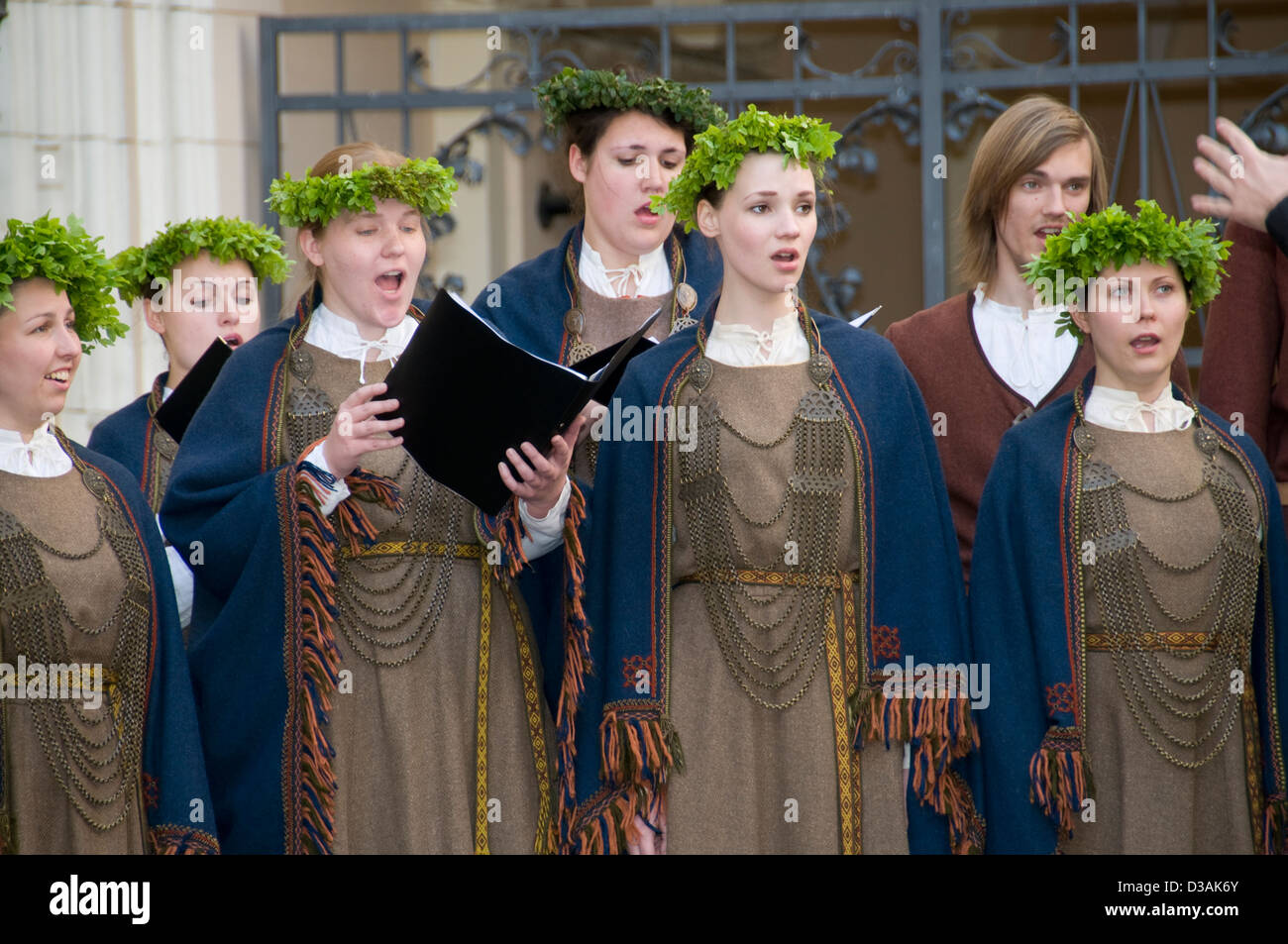 Singer From Riga Latvian singers taking part in an open-air concert as part of the ...