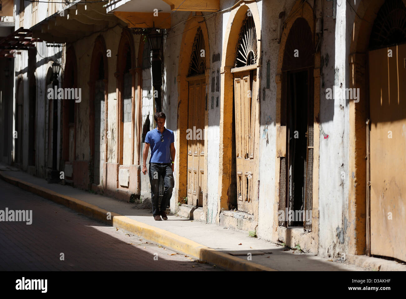 street scene, Casco Viejo, Panama City, Panama Stock Photo